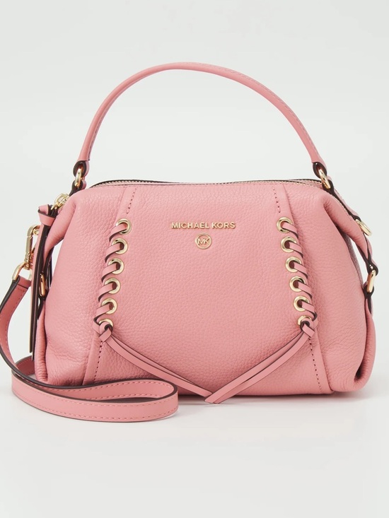 Michael Kors Handbags - Michael Kors Sia Small Double-Zip Crossbody Blush Pink Leather Bag